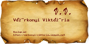Várkonyi Viktória névjegykártya